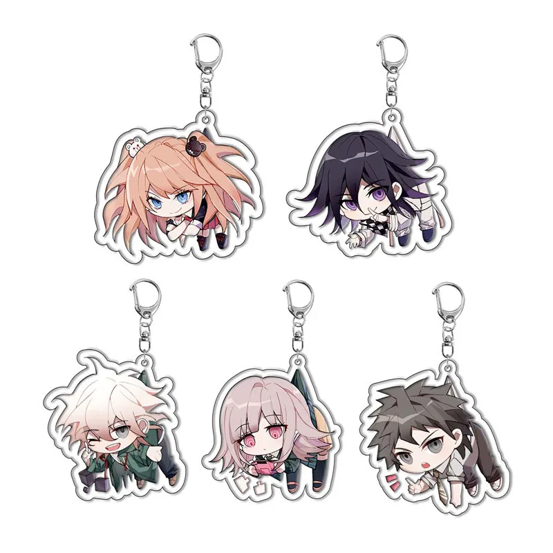 Danganronpa: Trigger Happy Havoc Cosplay Anime Accessories Badge Keychain Game Key Chain Pendant Cartoon Gifts