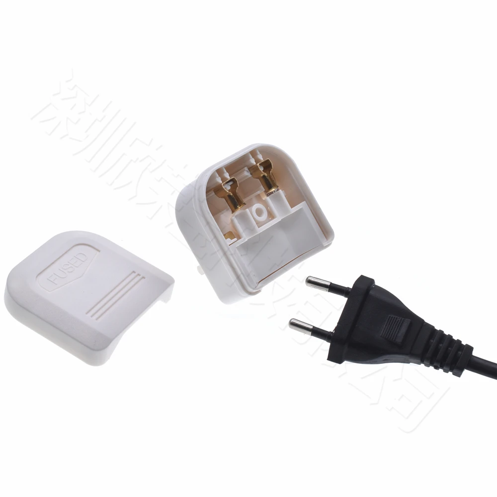 European EU 2Pin to UK 3Pin Power Socket Travel Plug Japan European EU to UK Travel Adapter Electrical Charger Adapter Converter