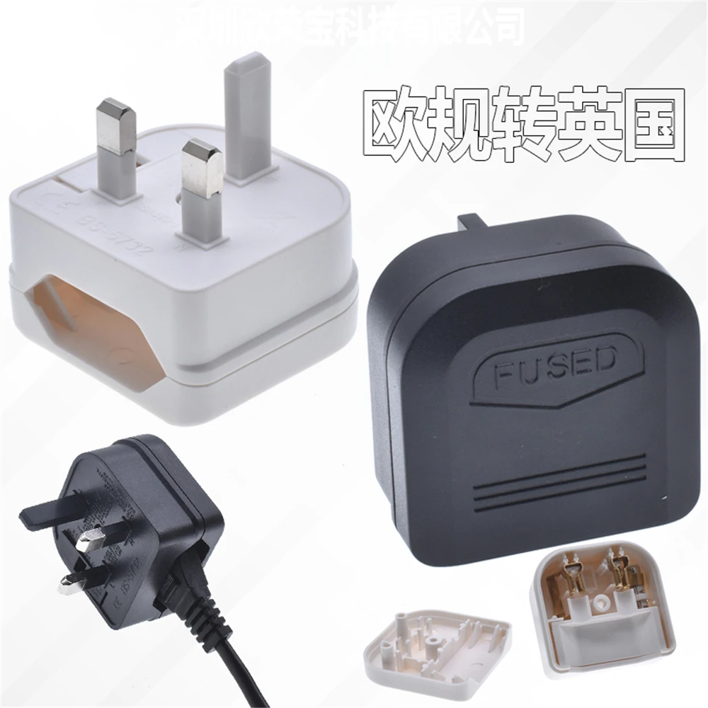 European EU 2Pin to UK 3Pin Power Socket Travel Plug Japan European EU to UK Travel Adapter Electrical Charger Adapter Converter