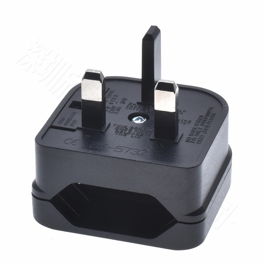 European EU 2Pin to UK 3Pin Power Socket Travel Plug Japan European EU to UK Travel Adapter Electrical Charger Adapter Converter