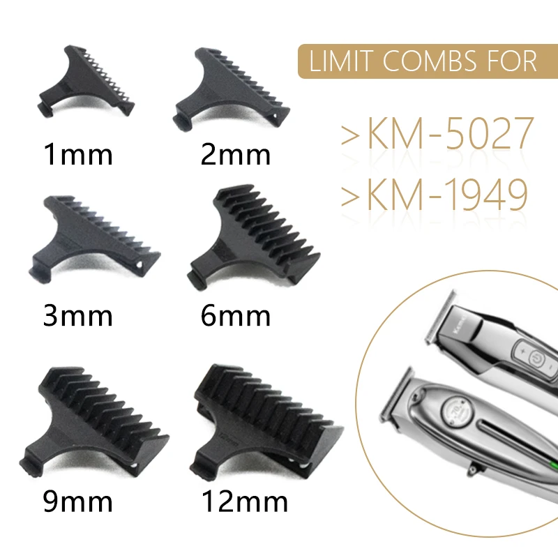 For Kemei KM-5027 1949 5098 9163 5021 Etc. Hair Trimmer Limit Comb Universal Black Guards Hairdresser Hair Cutting Guide