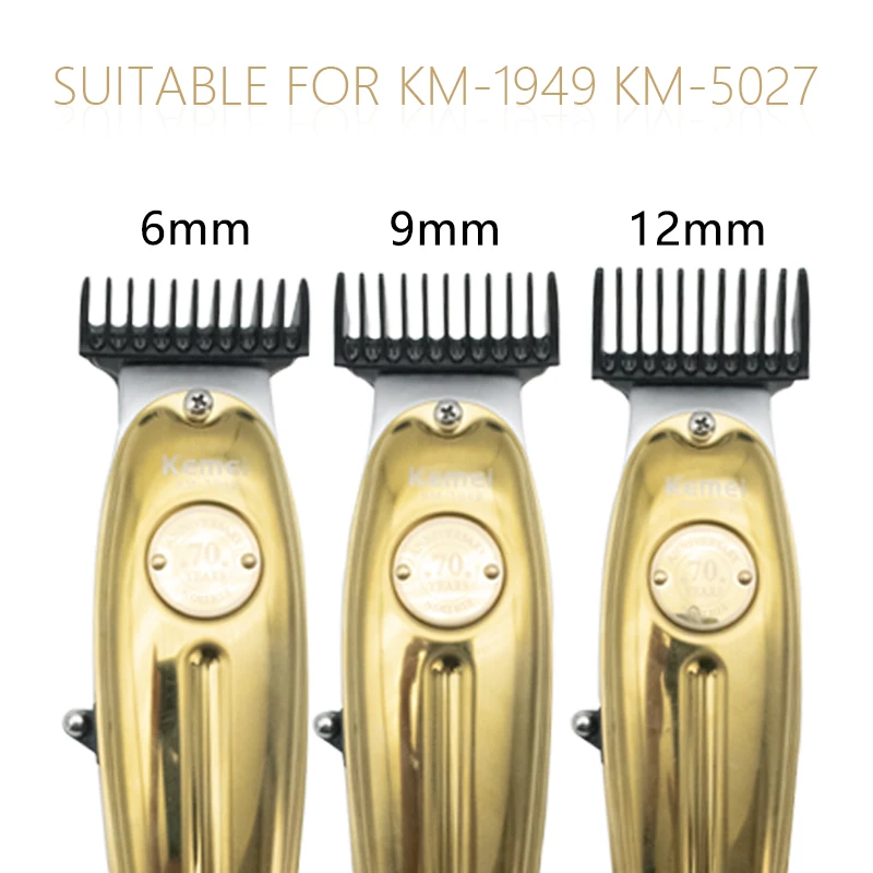 For Kemei KM-5027 1949 5098 9163 5021 Etc. Hair Trimmer Limit Comb Universal Black Guards Hairdresser Hair Cutting Guide