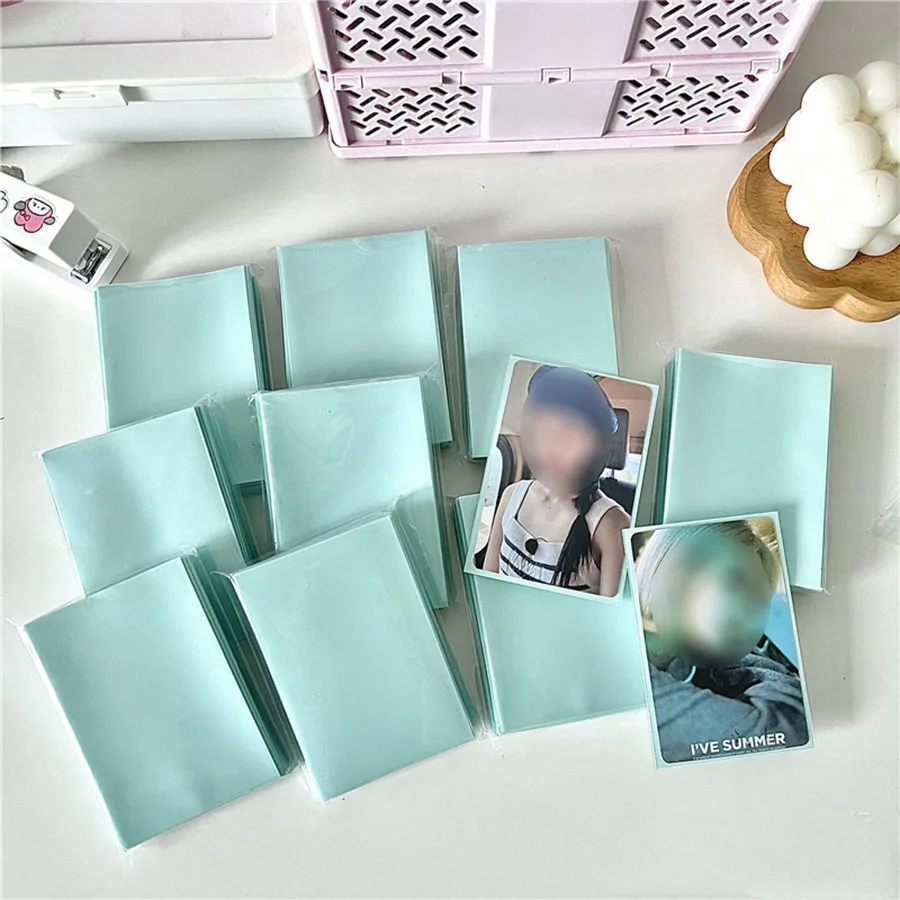 Sharkbang 50pcs/Lot Holo Card Sleeves 61x91mm 20C Macaron Color Kpop Holder For Postcards Films Game Cards Photocard Protector