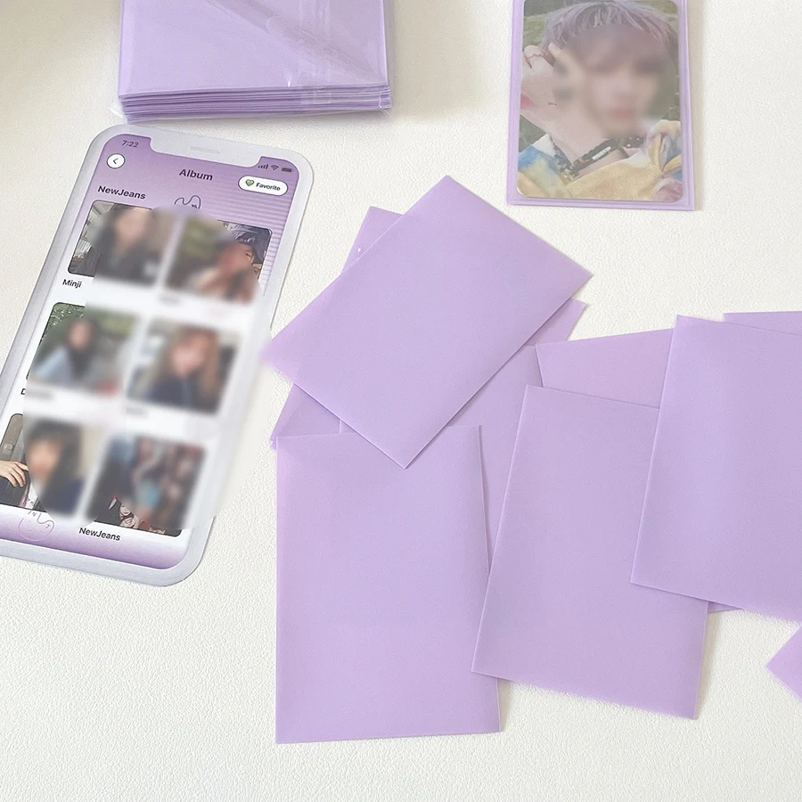 Sharkbang 50pcs/Lot Holo Card Sleeves 61x91mm 20C Macaron Color Kpop Holder For Postcards Films Game Cards Photocard Protector