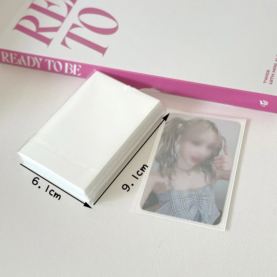 Sharkbang 50pcs/Lot Holo Card Sleeves 61x91mm 20C Macaron Color Kpop Holder For Postcards Films Game Cards Photocard Protector