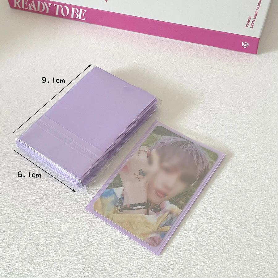 Sharkbang 50pcs/Lot Holo Card Sleeves 61x91mm 20C Macaron Color Kpop Holder For Postcards Films Game Cards Photocard Protector
