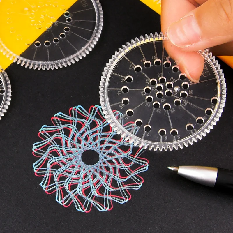 27 Pcs Tin Draw Drawing Art Original Spirograph Design Set Craft Create Kids Toy