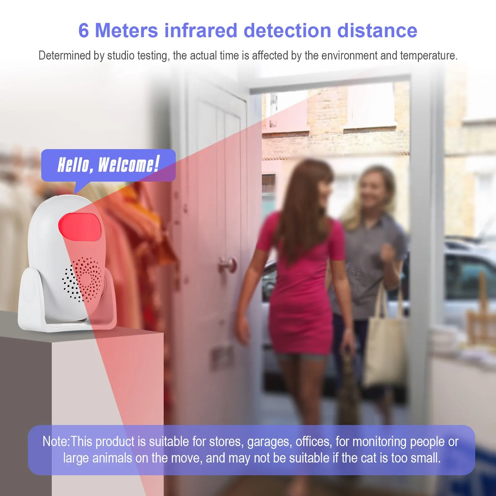 KERUI M120 Smart Motion Detector Alarm PIR Infrared Anti-Theft Burglar Welcome Chime Doorbell For Garage Shop Home Security