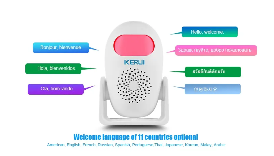 KERUI M120 Smart Motion Detector Alarm PIR Infrared Anti-Theft Burglar Welcome Chime Doorbell For Garage Shop Home Security