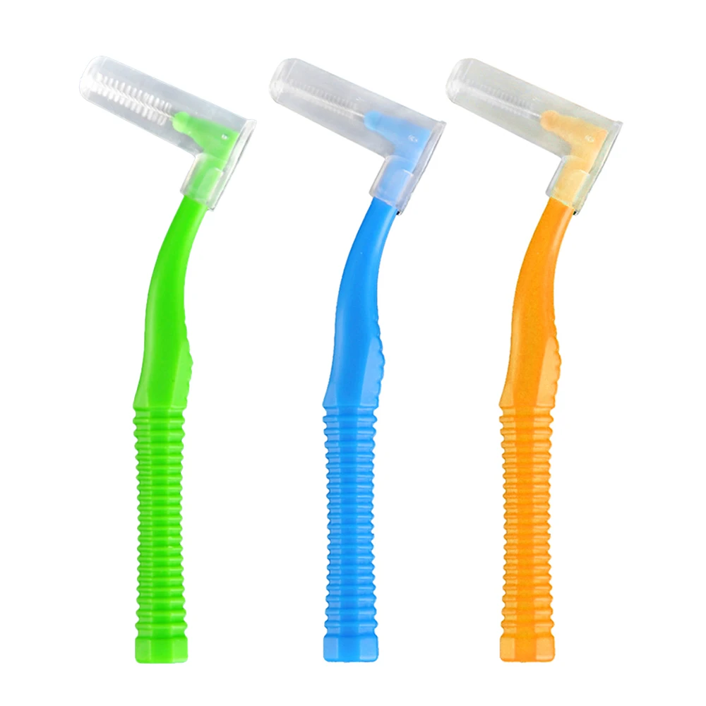 New 20Pcs Angle Interdental Brushes High-quality Plastics Safety Long-term Use Between TeethBraces Tooth Brush Cleaner