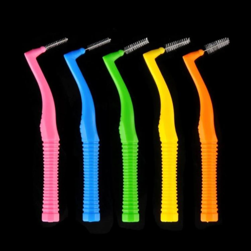 New 20Pcs Angle Interdental Brushes High-quality Plastics Safety Long-term Use Between TeethBraces Tooth Brush Cleaner