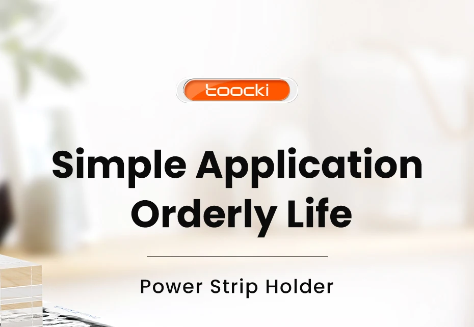Toocki 1/3PCS Power Strip Holder Wall-hanging Power Strip Socket Mount Self-Adhesive Destop Cable Wire Organizer