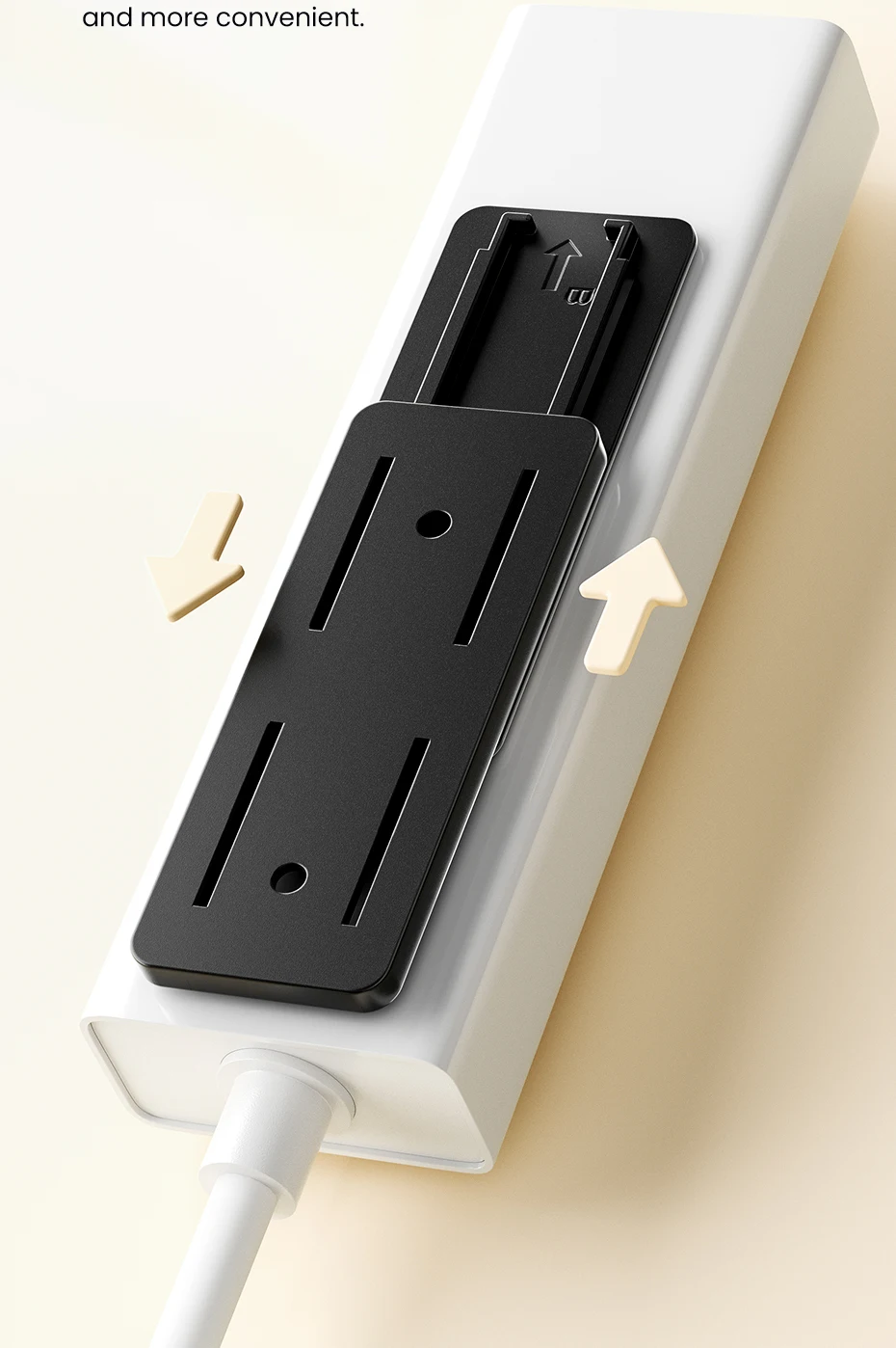 Toocki 1/3PCS Power Strip Holder Wall-hanging Power Strip Socket Mount Self-Adhesive Destop Cable Wire Organizer
