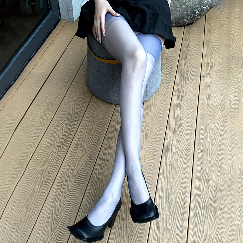 Multi-color See Through Stockings For Women 110 cm Length Anti Hook Thigh Stockings Non-elastic Long Hosiery For Garter Belt