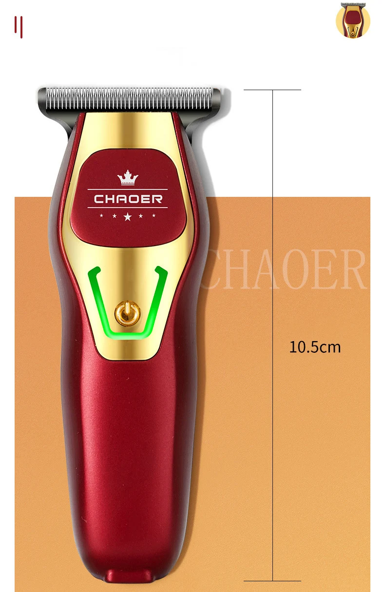 Professional Hair Clipper for Barber Salon Men Shaver Electric Beard Trimmer T Blade 0 MM Cordless Hair Cutter Haircut Machine