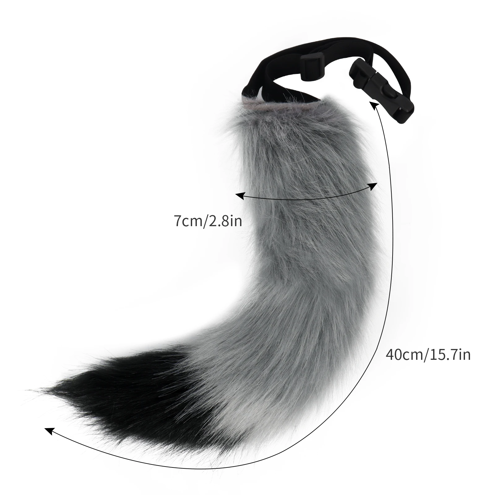 Simulation Fox Cat Tail Wolf Tail Cosplay Performance Props Anime Plush Beast Tail Halloween Jewelry Dress Up Props