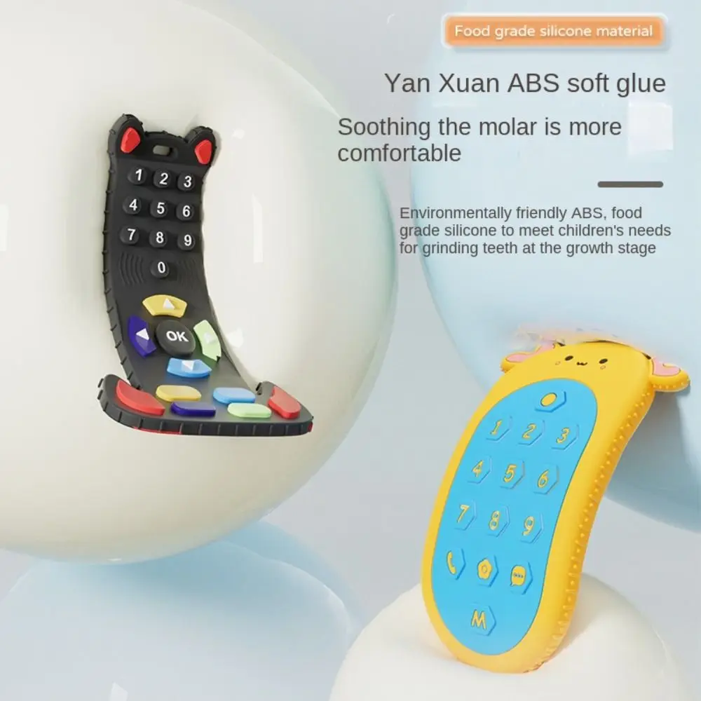 1Pc Baby Silicone Teether Toys Remote Control Shape Teether Rodent Gum Pain Relief Teething Toy Kids Sensory Educational
