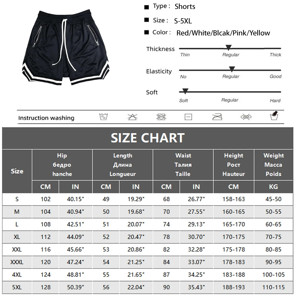 Basketball Shorts For Men Loose Sport Shorts American Ball Pants Quick Drying Mesh Sports Five-point Pants Summer Streetwear