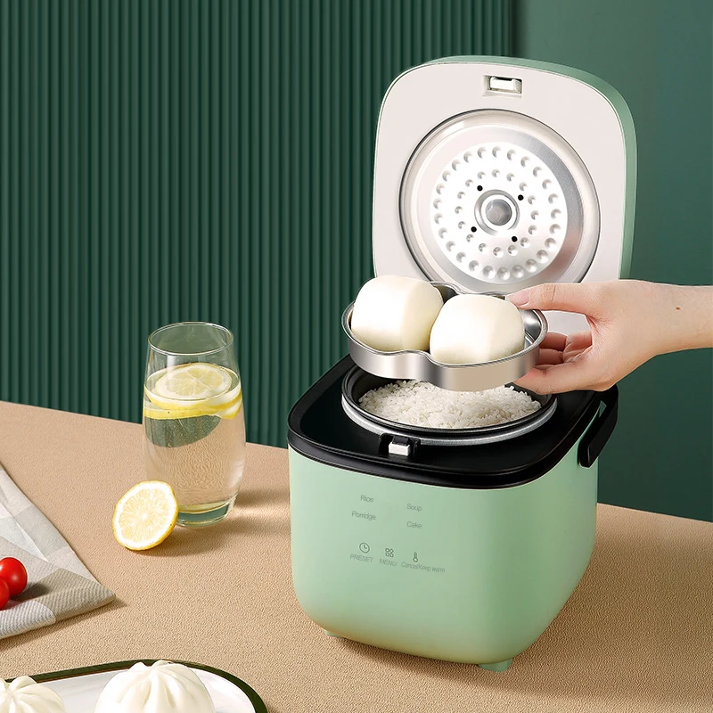 Mini Rice Cooker Automatic Household Kitchen Electric Cooking machine 1-2 People Food Warmer Steamer 1.2L Small Rice Cooker