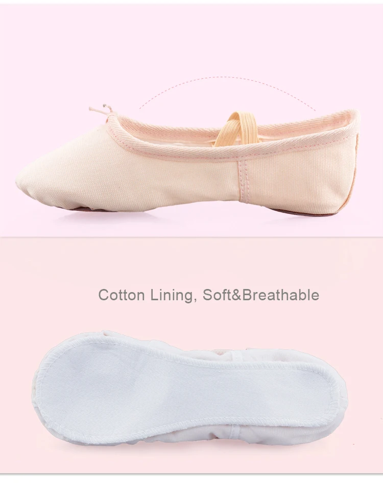 Ballet Shoes Canvas for Girls Kid Dance Slippers Split Sole Gymnastics Yoga Dancing Shoes for Kids Ballerina Ballet Flat Shoes