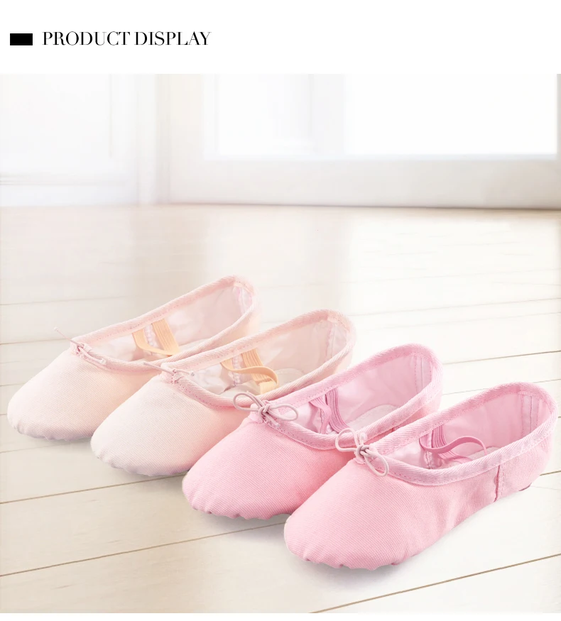 Ballet Shoes Canvas for Girls Kid Dance Slippers Split Sole Gymnastics Yoga Dancing Shoes for Kids Ballerina Ballet Flat Shoes