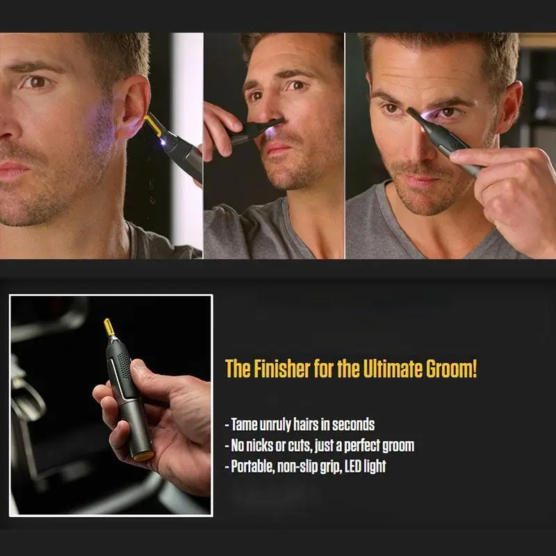 Ultra Thin Precision Trimmer Electric Nose Hair Trimmer Mini Portable Ear Trimmer For Men Nose Hair Shaver Waterproof Safe Clean