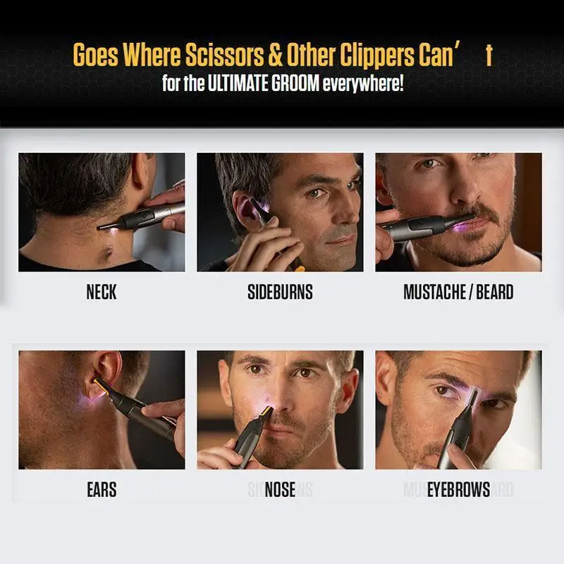 Ultra Thin Precision Trimmer Electric Nose Hair Trimmer Mini Portable Ear Trimmer For Men Nose Hair Shaver Waterproof Safe Clean
