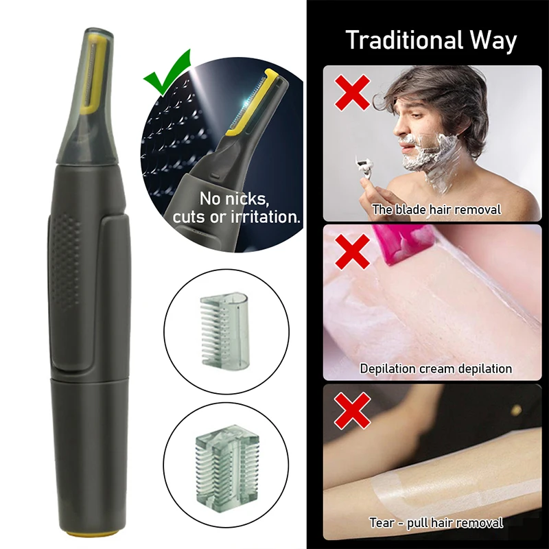 Ultra Thin Precision Trimmer Electric Nose Hair Trimmer Mini Portable Ear Trimmer For Men Nose Hair Shaver Waterproof Safe Clean