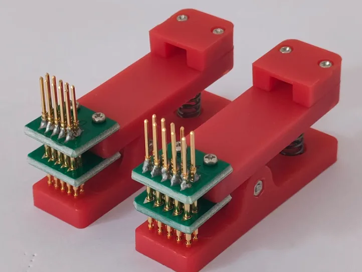 Test stand PCB clip Single/double 2.54 2.0 1.5 1.27mm spacing Clamp Fixture pogo pin Download Program Burn with Box DuPont