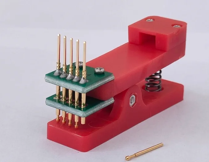 Test stand PCB clip Single/double 2.54 2.0 1.5 1.27mm spacing Clamp Fixture pogo pin Download Program Burn with Box DuPont