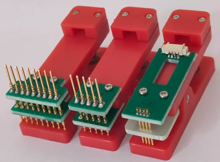 Test stand PCB clip Single/double 2.54 2.0 1.5 1.27mm spacing Clamp Fixture pogo pin Download Program Burn with Box DuPont