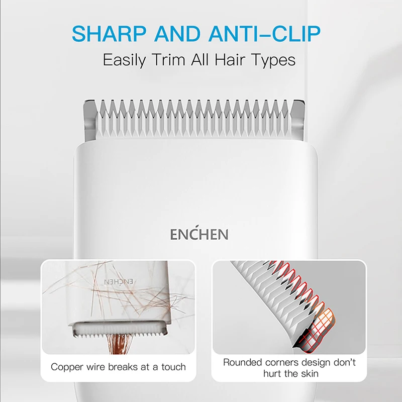 ENCHEN Boost Electric Hair Clipper Professional Cordless Fast Type-C Charging Ceramic Haircut Machine Trimmer For Men Adult