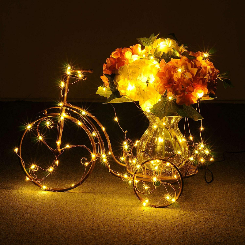 5M 10M Waterproof USB Battery LED Lights String Copper Wire Fairy Garland Light Lamp Christmas Wedding Party Holiday Lighting