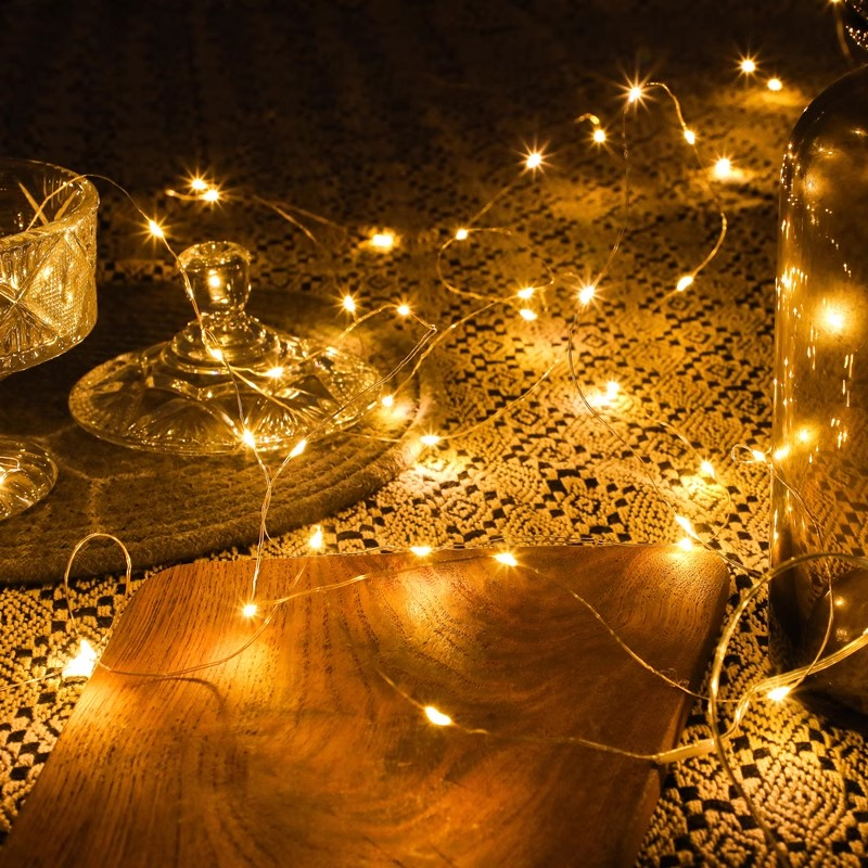 5M 10M Waterproof USB Battery LED Lights String Copper Wire Fairy Garland Light Lamp Christmas Wedding Party Holiday Lighting