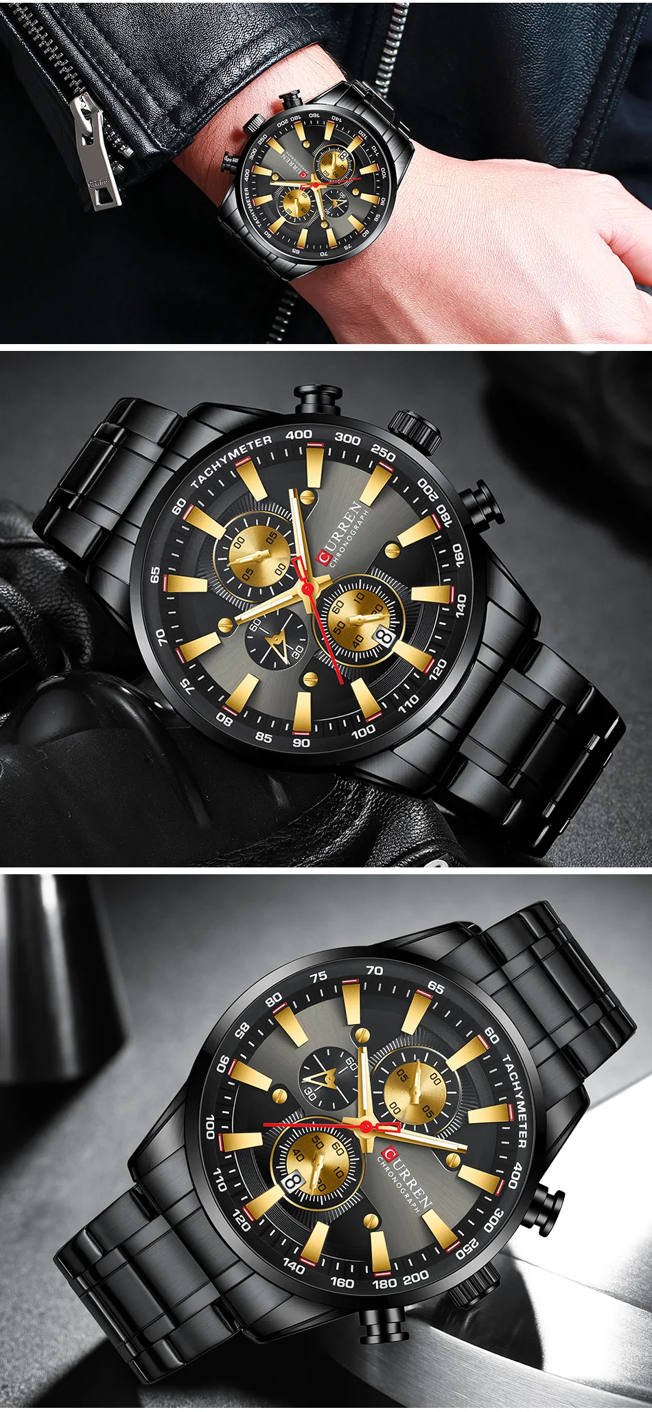 New Watches for Men Top Luxury Brand CURREN Quartz Men’s Watch Sport Waterproof Wrist Watches Chronograph Date Relogio Masculino