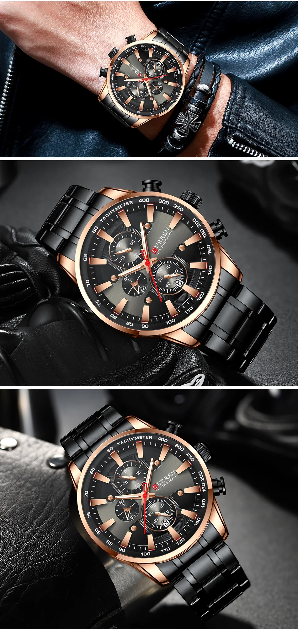 New Watches for Men Top Luxury Brand CURREN Quartz Men’s Watch Sport Waterproof Wrist Watches Chronograph Date Relogio Masculino