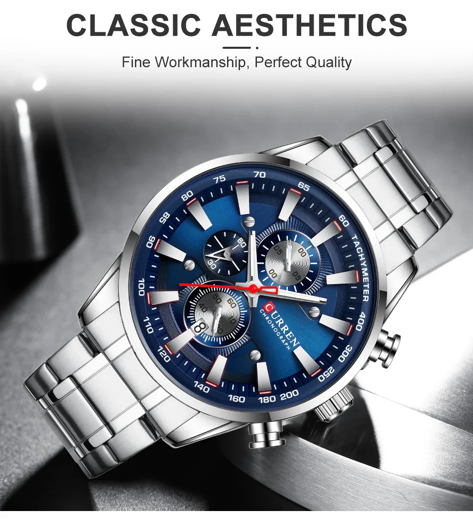 New Watches for Men Top Luxury Brand CURREN Quartz Men’s Watch Sport Waterproof Wrist Watches Chronograph Date Relogio Masculino