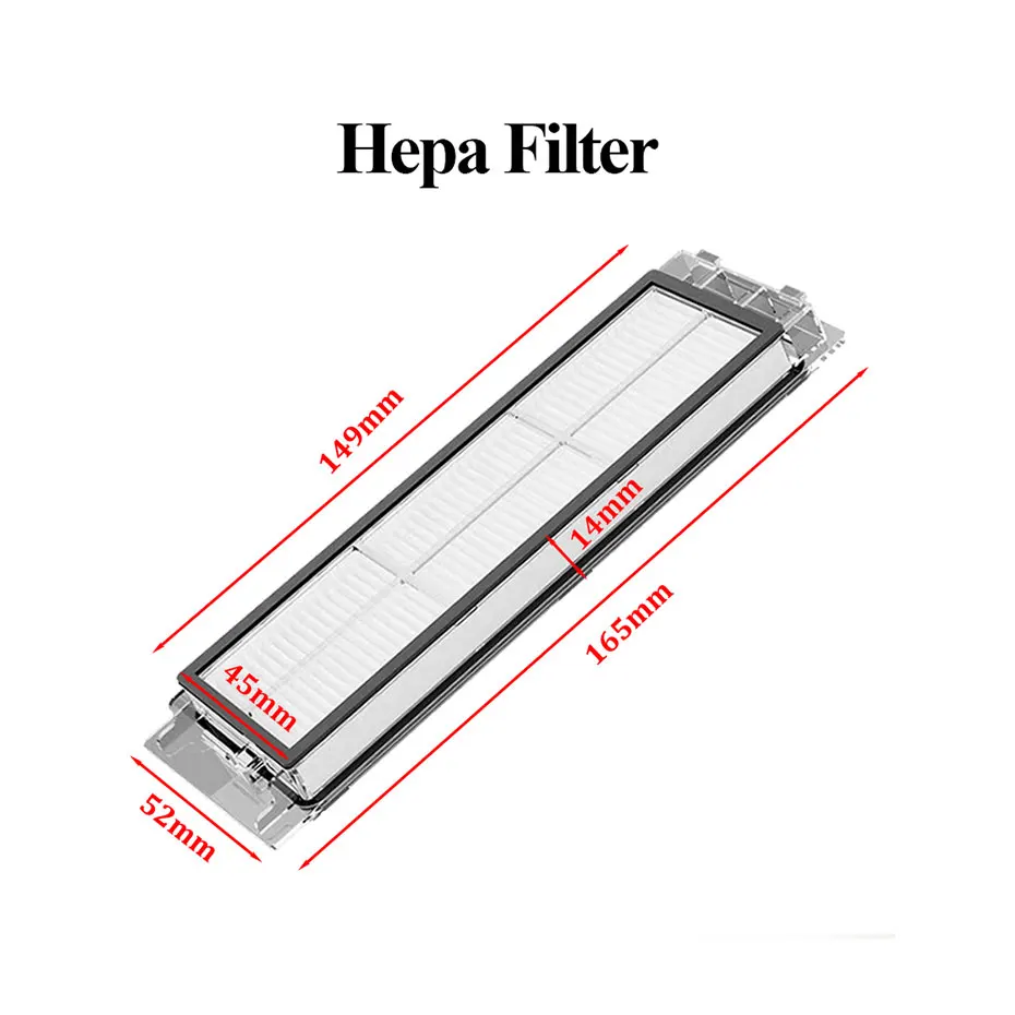Hepa Filter Main Brush Side Brush Spare Parts For Xiaomi Mi 1s 1st Roborock S5 S50 Max Mijia Robot Vacuum Cleaner Accessories