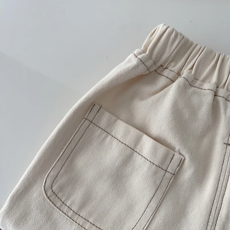MILANCEL Baby Pants Solid Kids Jeans Casual  Boys Denim Pants Soft  Girls Fashion Trousers