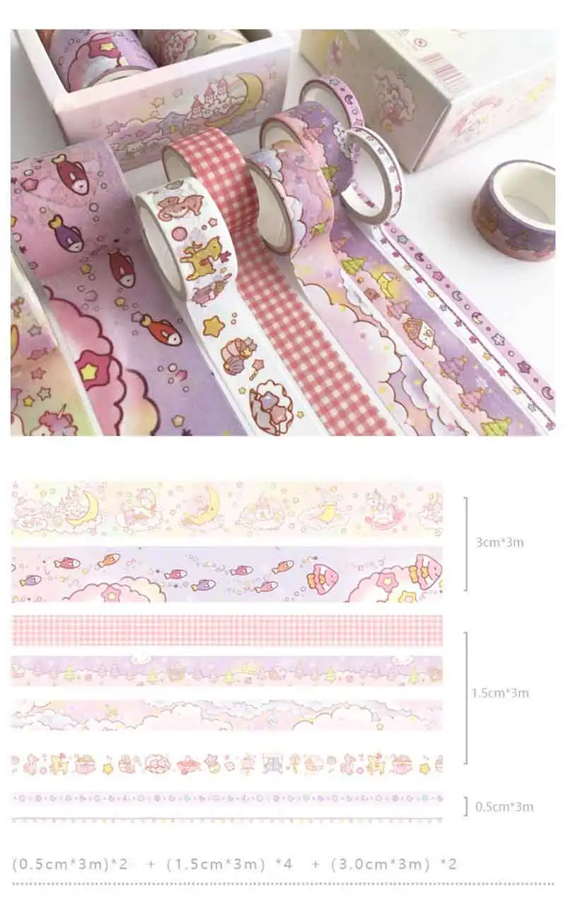 8 pcs/set green plants Washi Tape for Decoration Journal DIY Scrapbooking Kawaii Sticker Label Masking Adhesive Tape Stationery