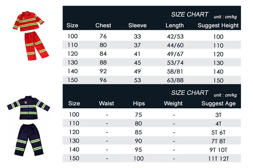 Halloween Kids Firefighter Uniform Children Sam Fireman Role Work Clothing Suit Boy Kids Cosplay Costume Party Costume Gift