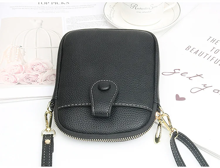Fashion Mobile Phone Bag Women Crossbody Bag One Shoulder Mini Small Square Bag Card Holder Female Portable PU Leather Wallet