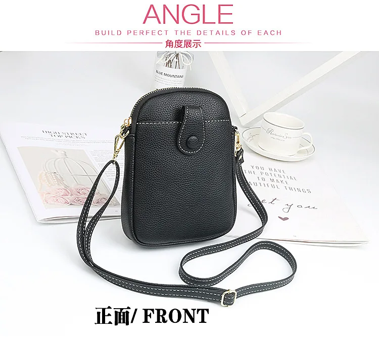 Fashion Mobile Phone Bag Women Crossbody Bag One Shoulder Mini Small Square Bag Card Holder Female Portable PU Leather Wallet