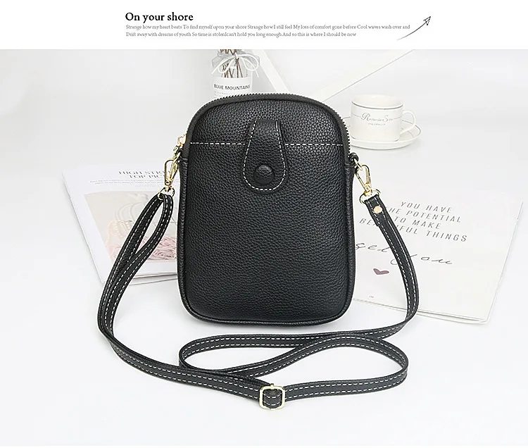 Fashion Mobile Phone Bag Women Crossbody Bag One Shoulder Mini Small Square Bag Card Holder Female Portable PU Leather Wallet