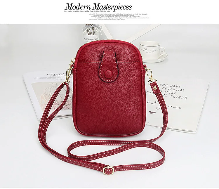 Fashion Mobile Phone Bag Women Crossbody Bag One Shoulder Mini Small Square Bag Card Holder Female Portable PU Leather Wallet