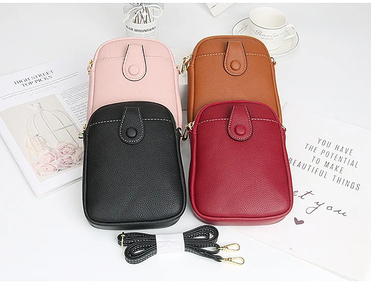 Fashion Mobile Phone Bag Women Crossbody Bag One Shoulder Mini Small Square Bag Card Holder Female Portable PU Leather Wallet
