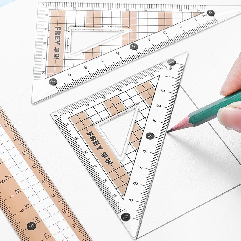7 Pcs/set Mathematical Rulers Set Multi-function Professional Compass Ruler Drawing Tools School Supplies Students Stationery