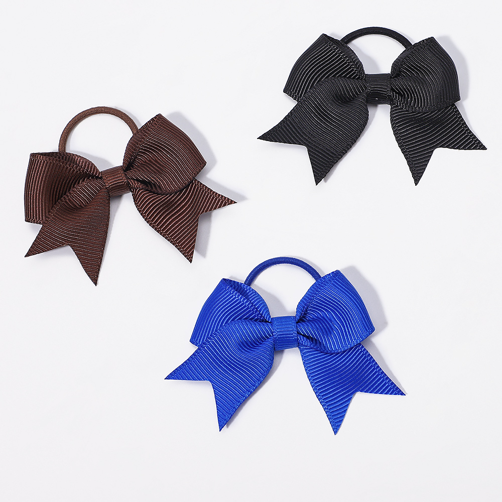 10Pcs/lot Cute Grosgrain Ribbon Pigtail Hair Bows Elastic Hair Ties Hair Bands Holders Girls Newborn Baby Hair Accessories Gift