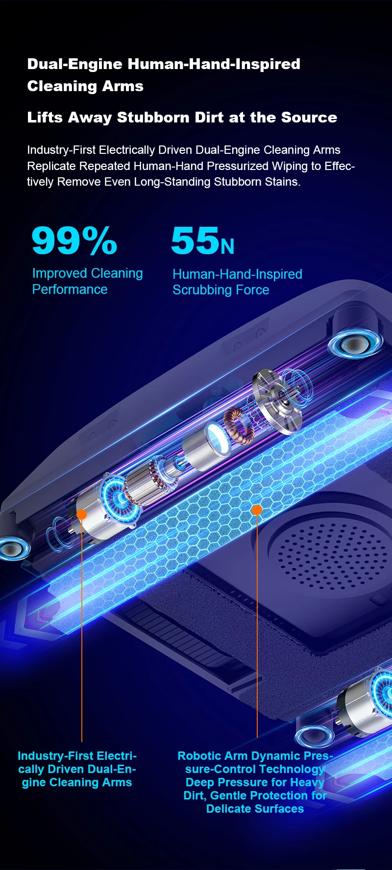 Liectroux G9 Robot Window Cleaner,10000Pa,Dual Vibrating Bionic Arms,8-Way Water Pump Spray,Nano Cleaning Squeegee,Smart Memory