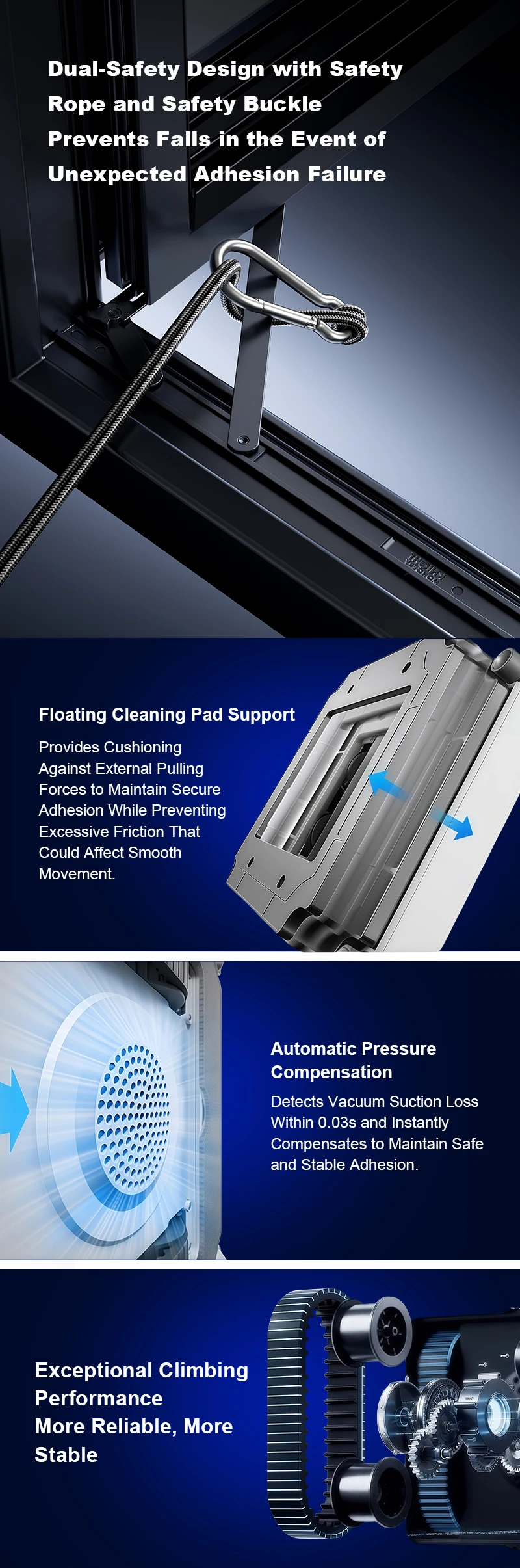 Liectroux G9 Robot Window Cleaner,10000Pa,Dual Vibrating Bionic Arms,8-Way Water Pump Spray,Nano Cleaning Squeegee,Smart Memory